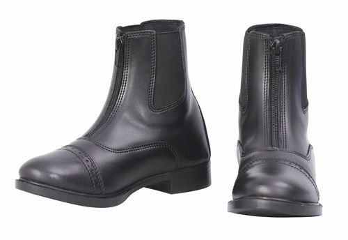 TuffRider Kids' Starter Lite Front Zip Paddock Boots - Black