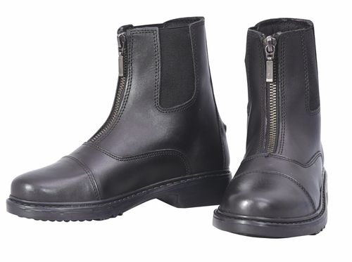 TuffRider Kids' Perfect Front Zip Paddock Boots - Black