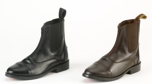 Equistar Kids' All Weather Synthetic Zip Paddock Boot - Brown