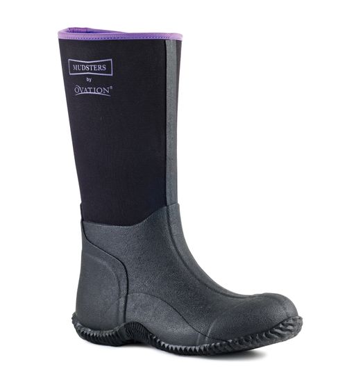 Ovation Mudster Tall Barn Boot - Black/Black/Purple