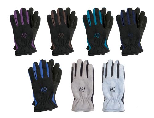 Ovation Polar Suede Fleece Glove - Black/Royal