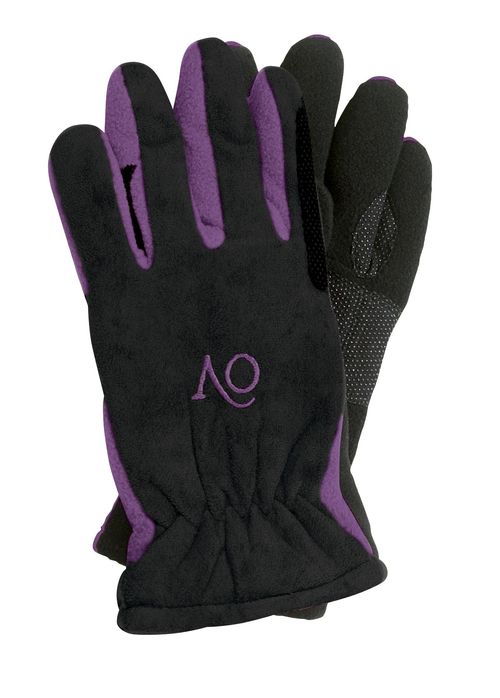 Ovation Kids' Polar Sued Fleece Glove - Black/Purple