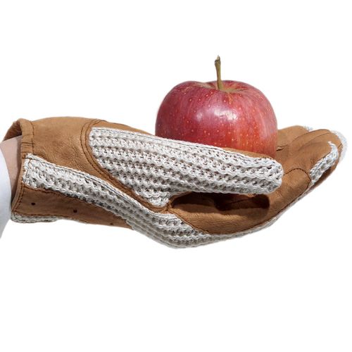 Ovation Horseshoe Crochet Glove - Tan