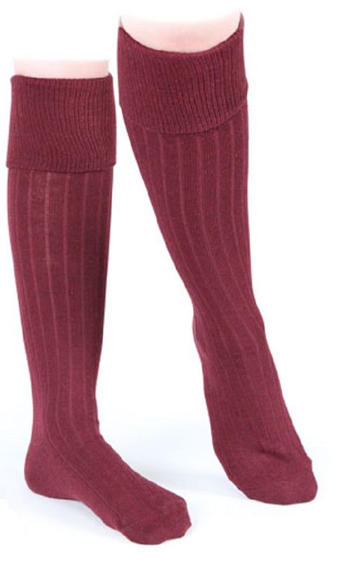 Aubrion Women's Cottonwood Boot Socks - Burgundy