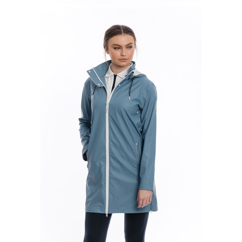 Horseware Women's Linny Long Rain Jacket Blue Heaven Horseware