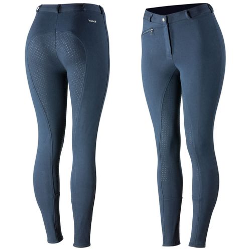 Horze Women's Active Full Seat Breeches - Peacoat Dark Blue