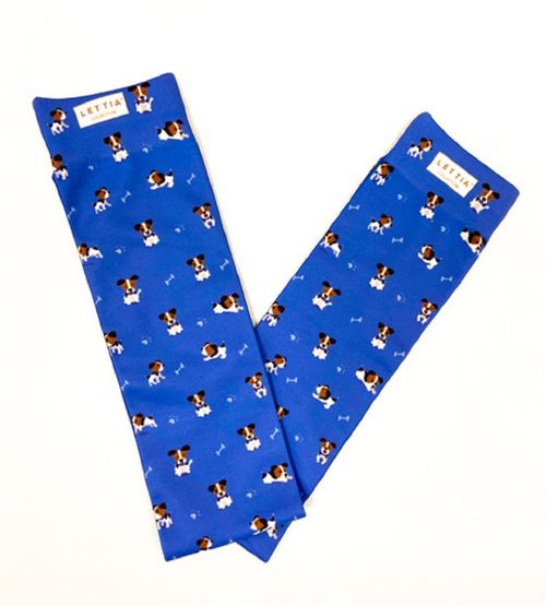 Lettia Women's Boot Socks - Blue Puppy