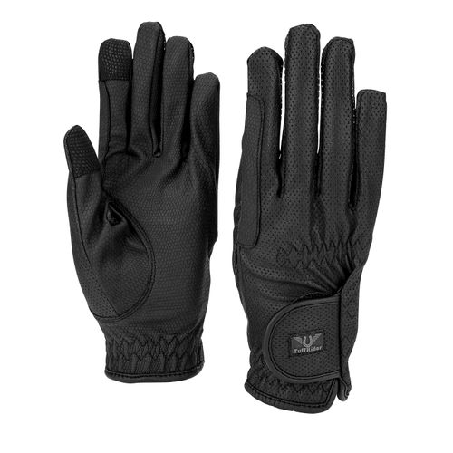 TuffRider Breathable Gloves w/Grippy Palm - Black