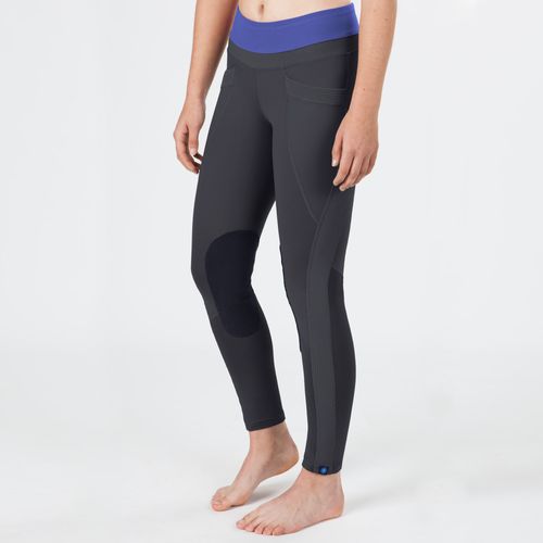 Irideon Kids' Synergy Knee Patch Tights - Graphite/Ultra Violet