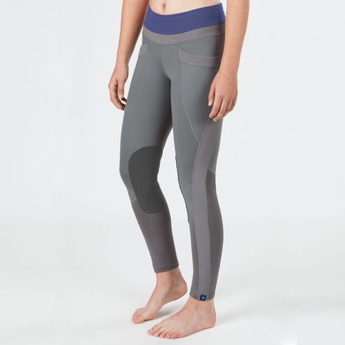 Irideon Women's Synergy Knee Patch Tights - Dove Grey/Deep Lavender