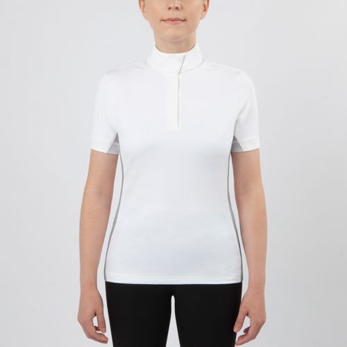 Irideon Women's Ciara Short Sleeve IceFil Show Shirt - White/Dove Grey