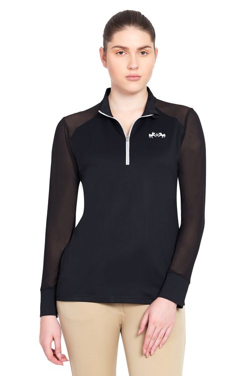 Equine Couture Women's Erna EquiCool Long Sleeve Sport Shirt - Black