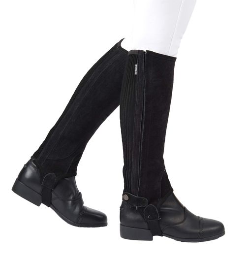 Dublin Kids' Suede Half Chaps II - Black