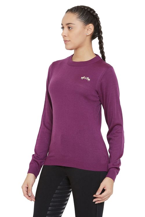 Equine Couture Women's Icelandic Sweater - Dark Purple