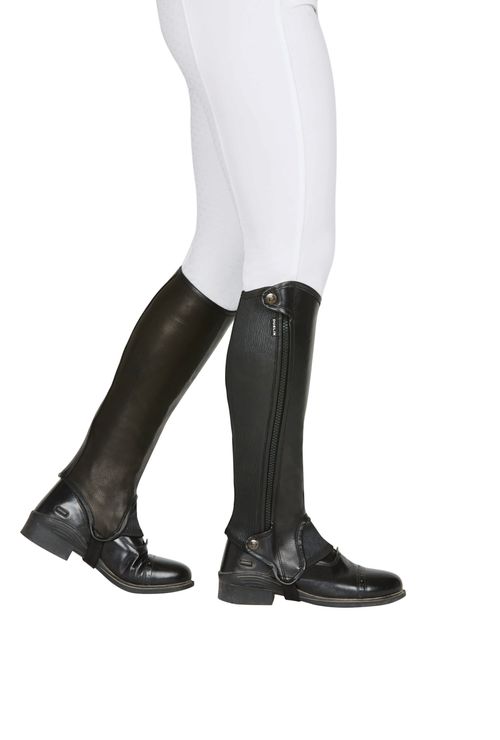Dublin Evolution Side Zip Half Chaps - Black