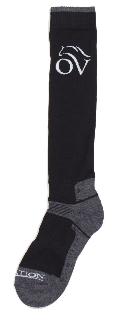 Ovation Women's Tech Merino Wool Knee High Socks - Black/Grey