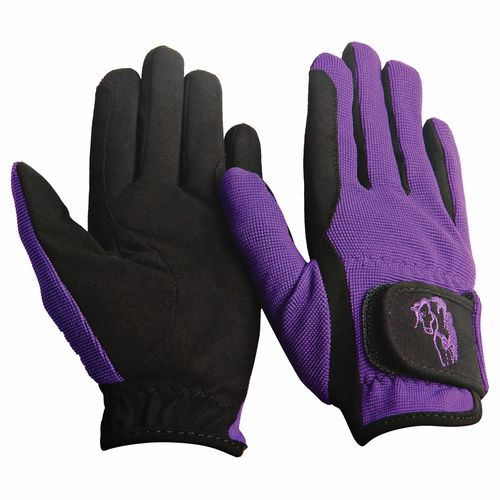 TuffRider Kids' Performance Riding Gloves - Purple