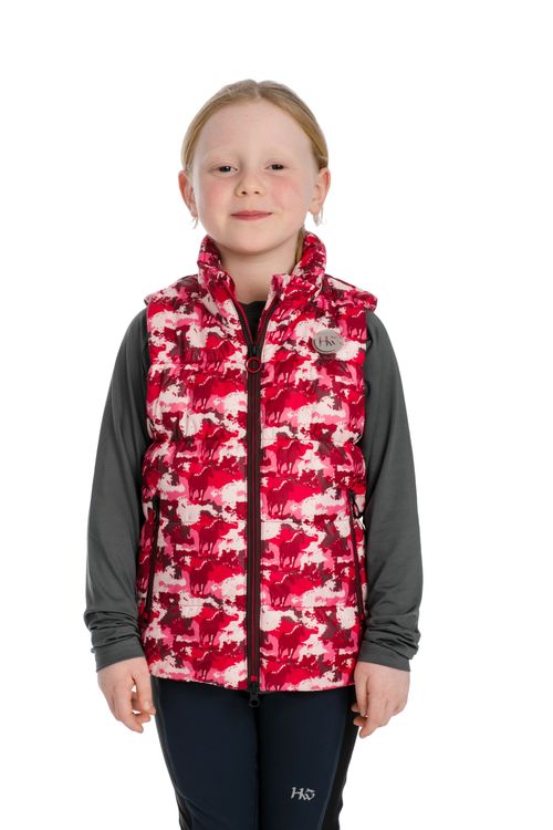 Horseware Kids' Quilted Vest - Horse Camo Print