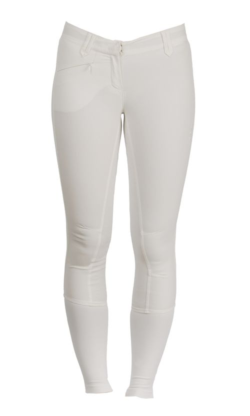 Alessandro Albanese Women's Summer Silicon Full Seat Breeches - White