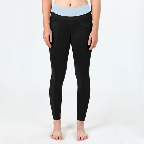Irideon Women's Synergy Knee Patch Tights - Black/Blue Energy