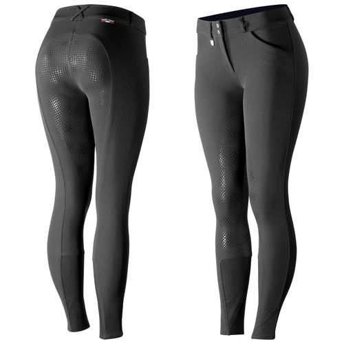 Horze Kids' Grand Prix Full Seat Breeches - Black