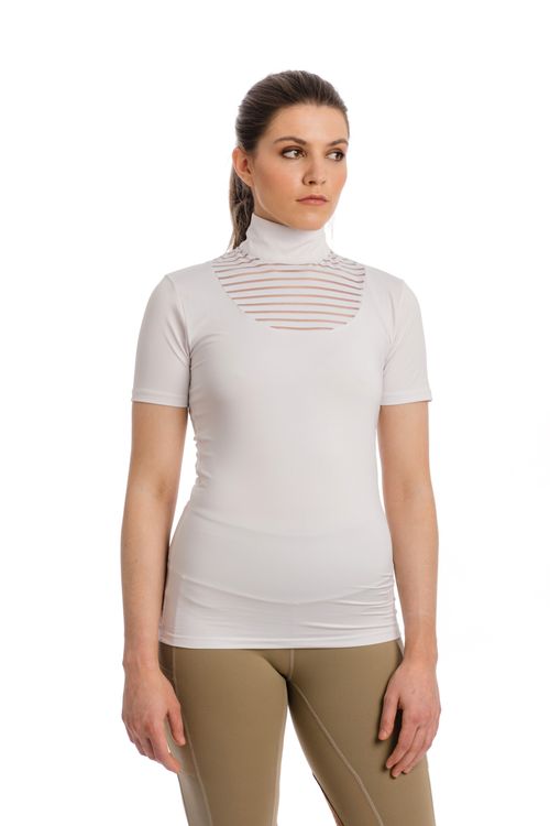 Horseware Women's Lisa Technical Short Sleeve Competition Top - White