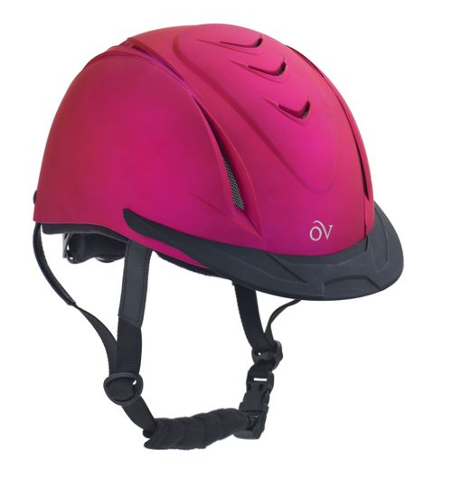 Ovation Metallic Schooler Helmet - Fuchsia