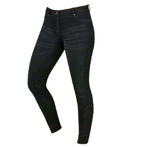 Dublin Women's Shona Knee Patch Denim Breeches - Ash