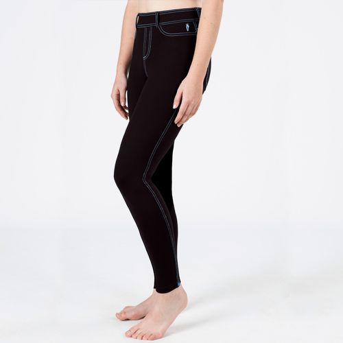 Irideon Women's Cordova Knee Patch Tights - Black/Cornflower