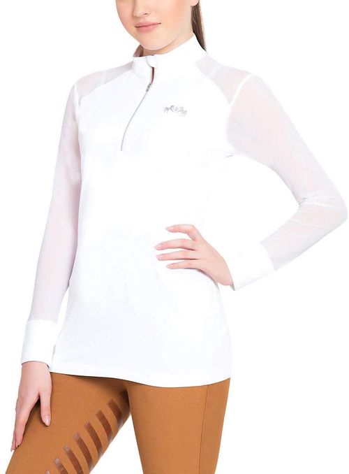 Equine Couture Women's Erna EquiCool Long Sleeve Sport Shirt - White