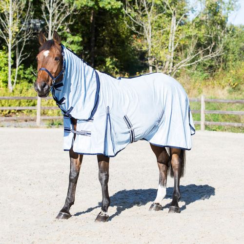Horze Freja Fly Combo Sheet - Light Blue