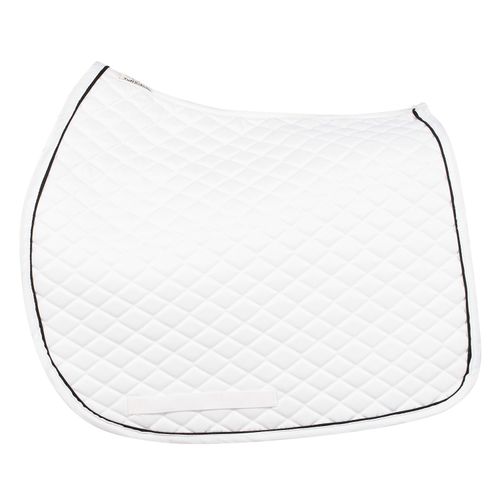 TuffRider Basic All Purpose Saddle Pad w/Trim and Piping - White/White/Black