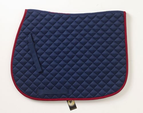 Centaur Imperial Quilted Close Contact Saddle Pad - Navy/Burgundy