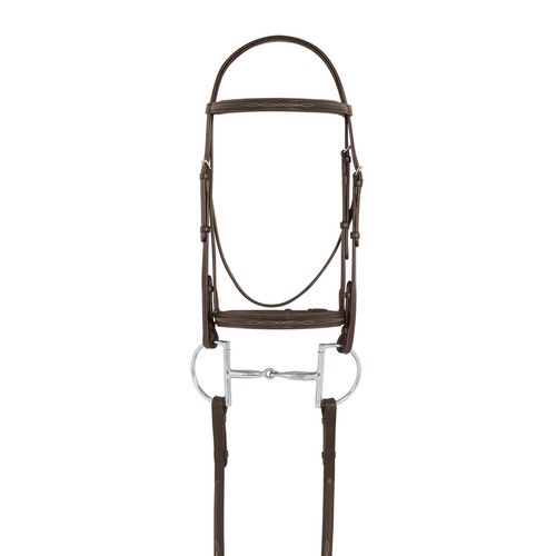 Camelot Fancy Raised Padded Bridle - Brown