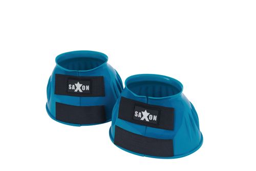 Saxon Double Tape PVC Ribbed Bell Boots - Turquoise