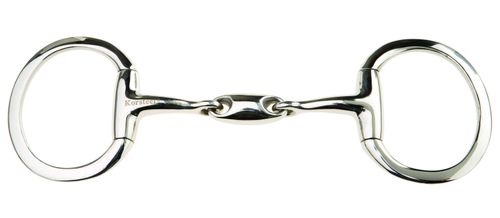 JP Korsteel Stainless Steel Oval Link Eggbutt Snaffle Bit