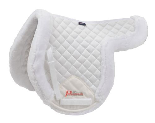 Shires Performance Supafleece Rimmed Shaped Pad - White