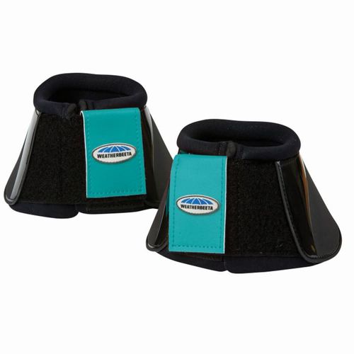 Weatherbeeta Impact Bell Boots - Black/Turquoise