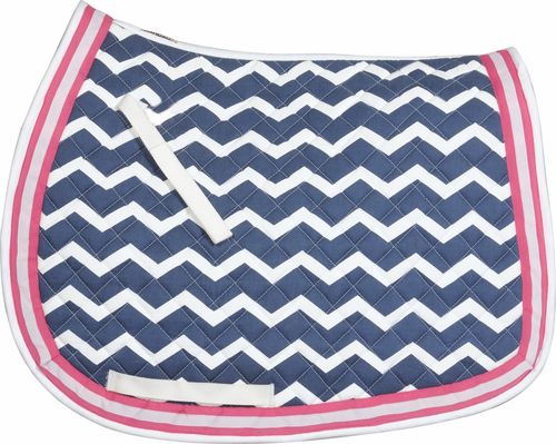 Equine Couture Abby All Purpose Saddle Pad - EC Navy/Hot Pink
