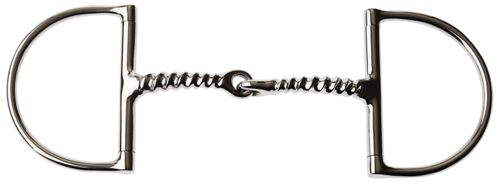 JP Korsteel Stainless Steel Corkscrew Mouth Dee Ring Snaffle Bit