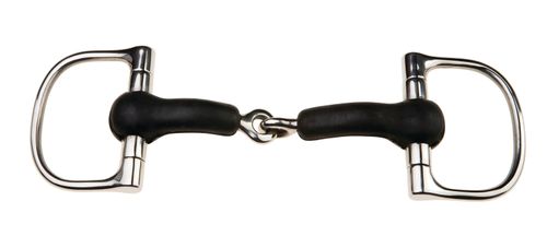 JP Korsteel Rubber Mouth Jointed Dee Ring Snaffle Bit