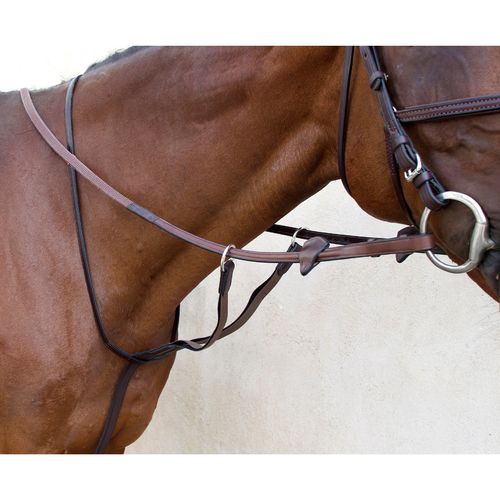 Nunn Finer Running Martingale with Elastic - Black/Zinc