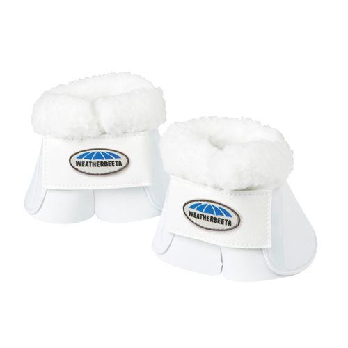 Weatherbeeta Fleece Trim Impact Bell Boots - White