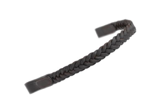 Shires Aviemore Plaited Browband - Brown