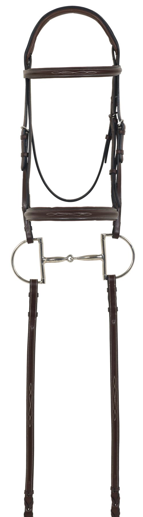 Camelot Gold RCS Fancy Raised Padded Bridle - Australian Nut