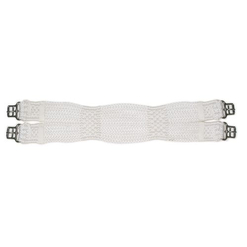 Ovation Trevira Braid 14-Cord Dressage Girth - White