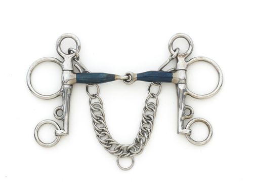 Centaur Jointed Tom Thumb Pelham - Blue Steel
