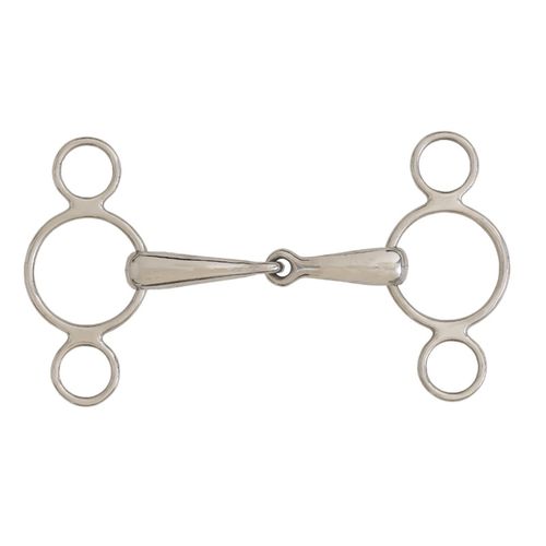 Centaur Jointed 2-Ring Gag - Stainless Steel