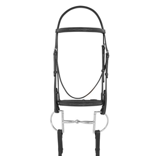 Camelot Fancy Raised Padded Bridle - Black