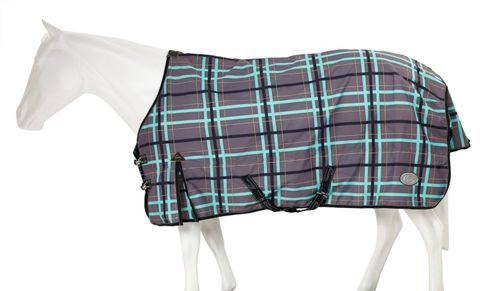 Pessoa Alpine 1200D Turnout Sheet - Clay/Teal Plaid
